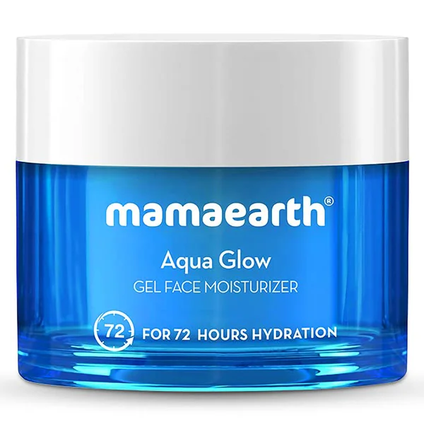 Mamaearth Aqua Glow Gel Face Moisturizer 100 ml | With Himalayan Thermal Water &amp; Hyaluronic Acid | For 24Hrs Skin Hydration | Lightweight Gel | For All Skin Type, Pack of 1