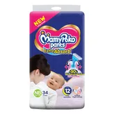 MamyPoko Extra Absorb Diaper Pants New Born, 34 Count, Pack of 1