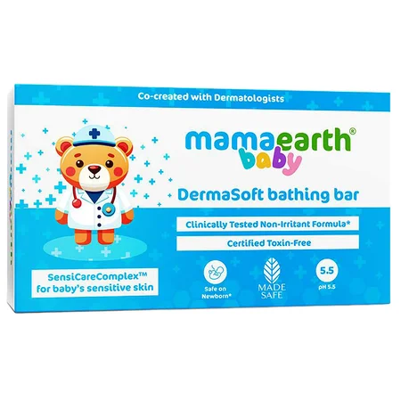 Mamaearth Baby Dermasoft Bathing Bar, 75 gm