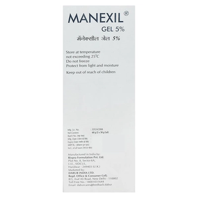 Manexil 5% Gel 60 gm, Pack of 1 GEL