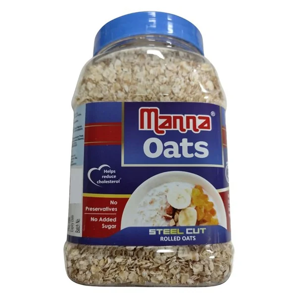 Manna White Oats, 500 gm Jar, Pack of 1