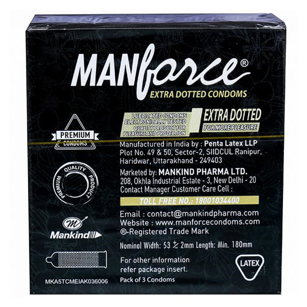 Manforce Jasmine Flavour Condoms, 3 Count, Pack of 1 Manforce Jasmine Flavour Condoms, 3 Count, Pack of 1