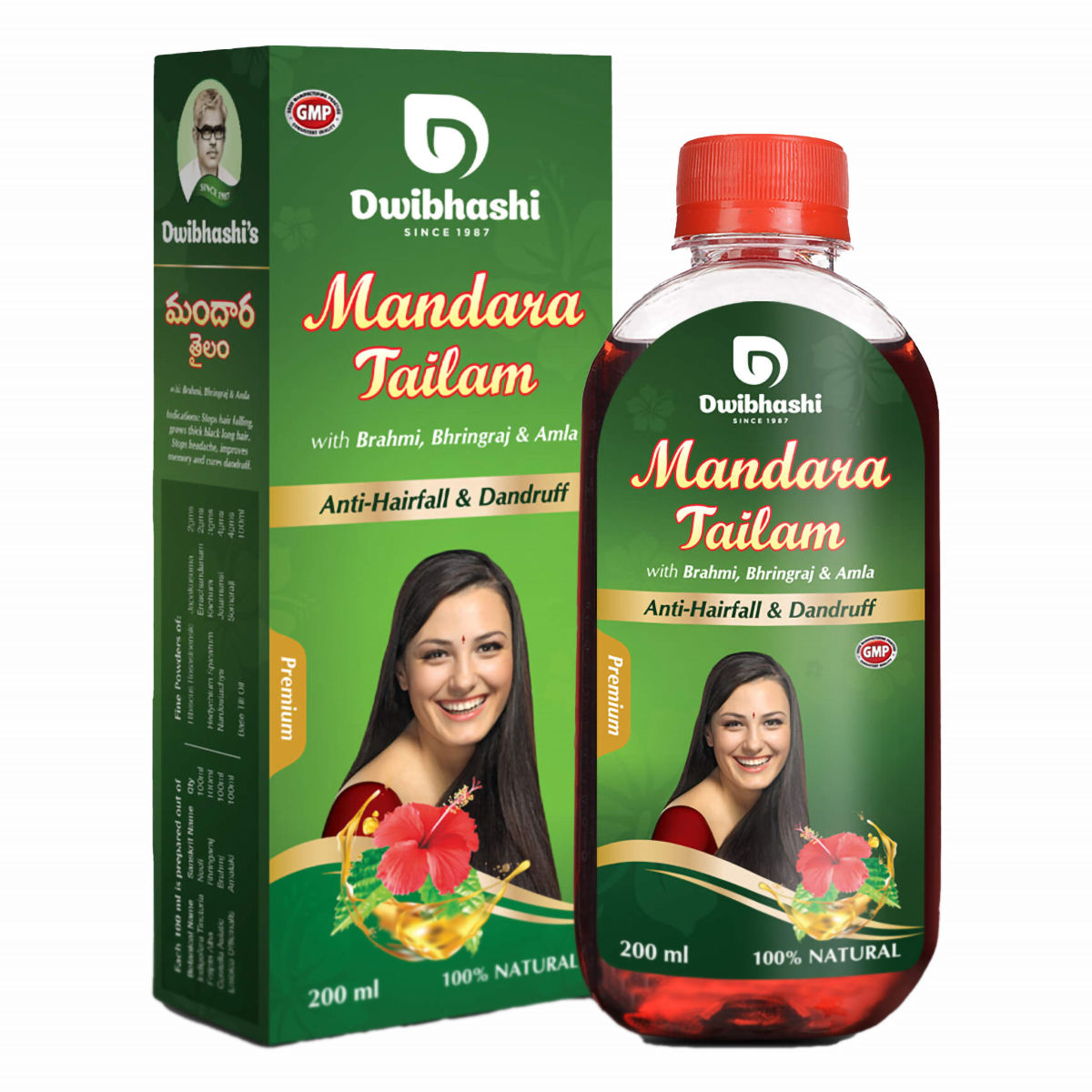 Buy Dwibhashi's Mandara Tailam Hair Oil, 200 ml Online