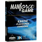 Manforce Game Exotic Flavoured Condoms, 3 Count, Pack of 1