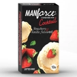 Manforce Cocktail Strawberry & Vanilla Flavour Condoms, 10 Count