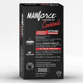 Manforce Cocktail Strawberry &amp; Vanilla Flavour Condoms, 10 Count, Pack of 1