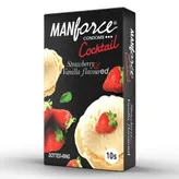Manforce Cocktail Strawberry &amp; Vanilla Flavour Condoms, 10 Count, Pack of 1
