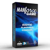 Manforce Game Exotic Flavour Condoms, 10 Count, Pack of 1