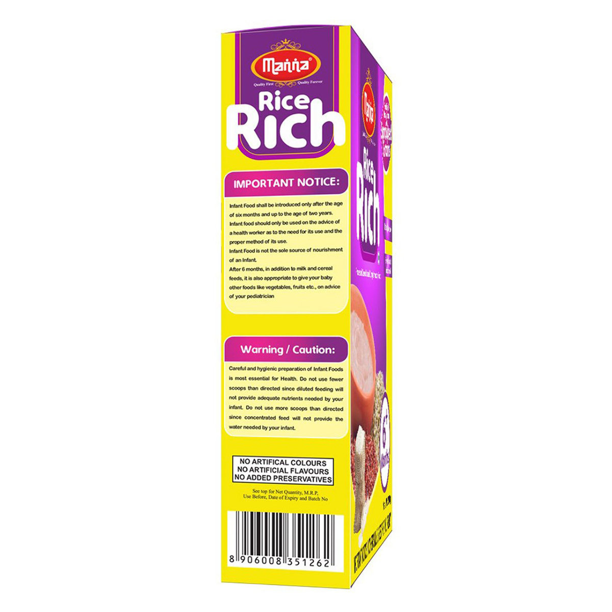 Manna Rice Rich Baby Cereal 6+Months, 200 gm Refill Pack, Pack of 1 Manna Rice Rich Baby Cereal 6+Months, 200 gm Refill Pack, Pack of 1