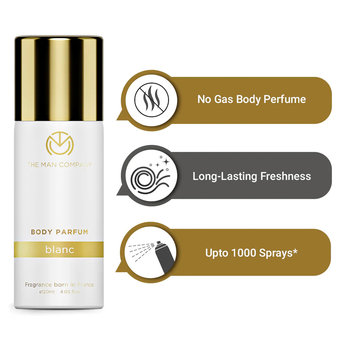 The Man Company Blanc Body Perfume, 120 ml, Pack of 1 The Man Company Blanc Body Perfume, 120 ml, Pack of 1