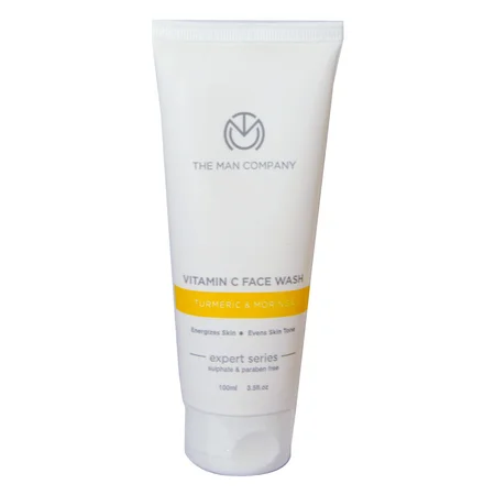 The Man Company Vitamin C Face Wash 100 ml | Turmeric & Moringa | Help To Evens Out Skin Tone | Energised Skin