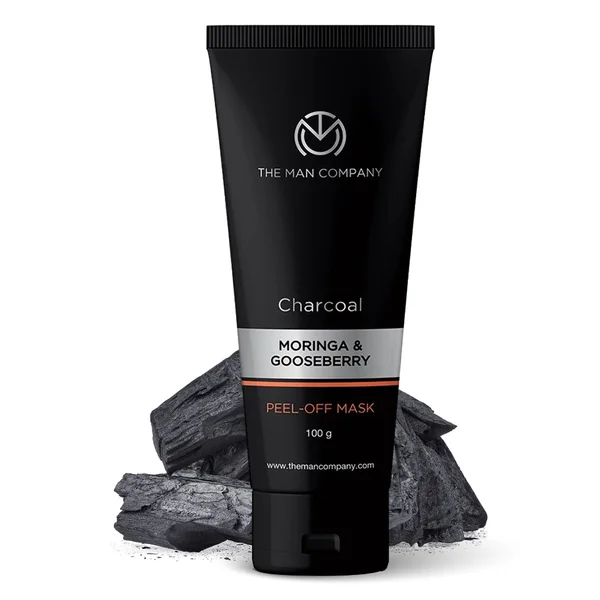 The Man Company Charcoal Peel Off Mask 100 gm | Moringa &amp; Gooseberry | Deep Cleansing | Removes Blackheads, Excess Oil, Dead Skin Cells | Unclogs Pore | For All Skin Type, Pack of 1