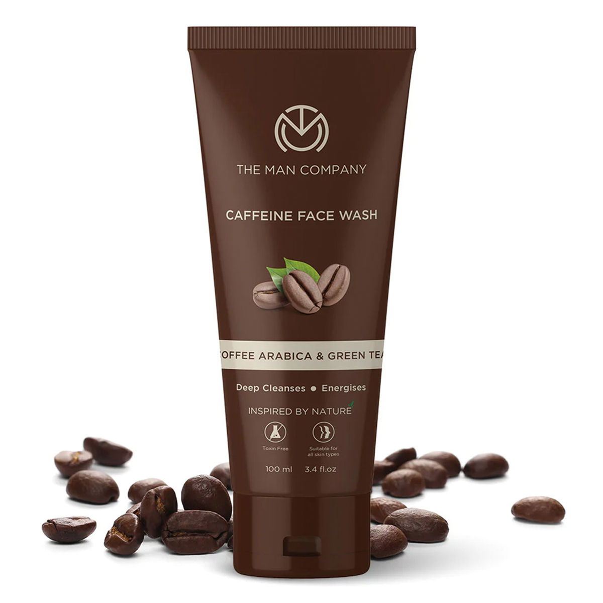 Buy The Man Company Caffeine Face Wash 100 ml | Coffee Arabica & Green Tea | Deep Cleansing | Energises, Rejuvenates & Hydrates | For All Skin Type Online