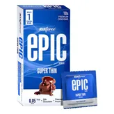 Manforce Epic Desire Super Thin Silk Chocolate Flavour Premium Condoms, 10 Count, Pack of 1