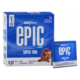 Manforce Epic Desire Super Thin Silk Chocolate Flavour Condoms, 3 Count, Pack of 1