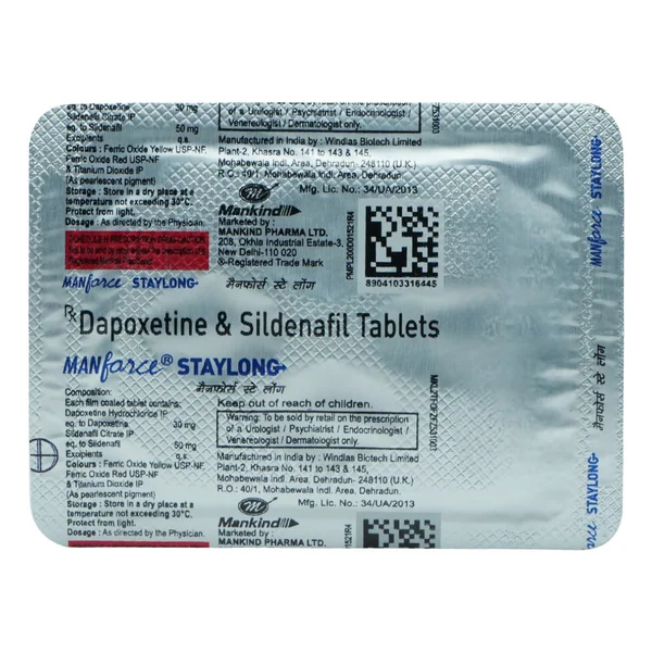 Manforce Staylong Tablet 4's, Pack of 4 TabletS