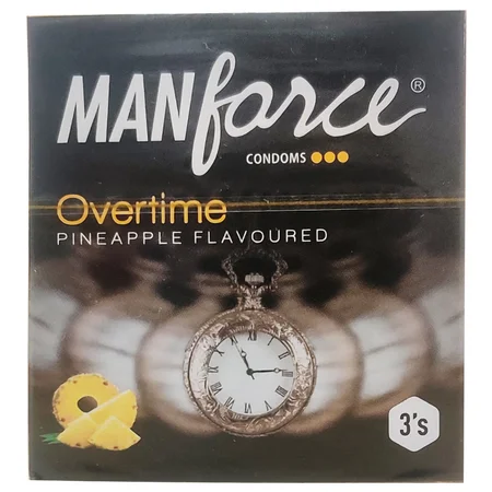 Manforce Pineapple Flavour Condoms, 3 Count