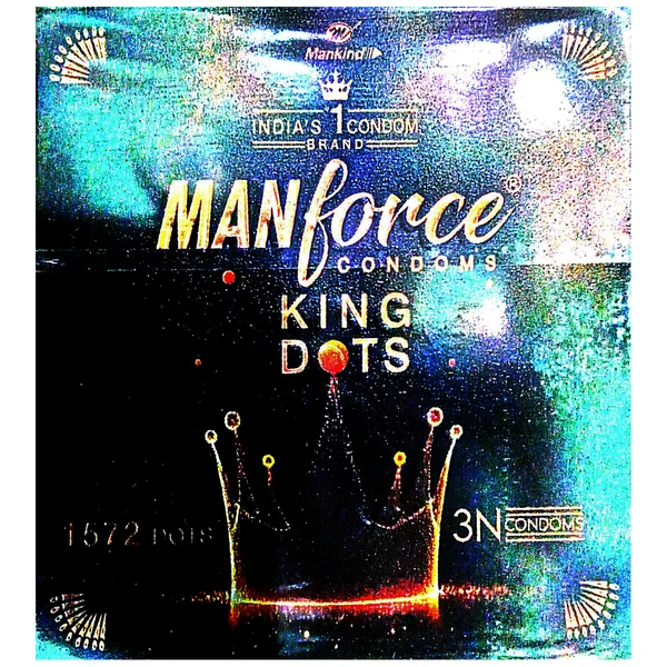 Manforce King Dots Condoms, 3 Count