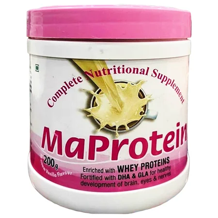 Maprotein Vanilla Flavour Powder, 200 gm Jar