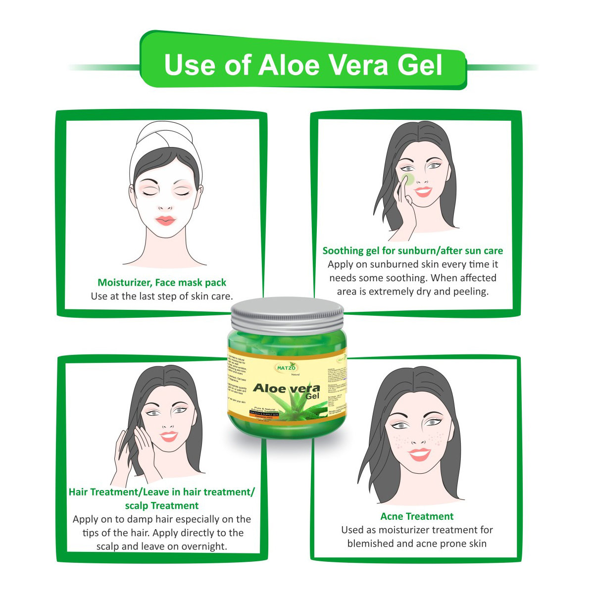 Matzo Aloe Vera Gel 200 ml | For Skin & Hair | For All Skin Type, Pack of 1 Matzo Aloe Vera Gel 200 ml | For Skin & Hair | For All Skin Type, Pack of 1