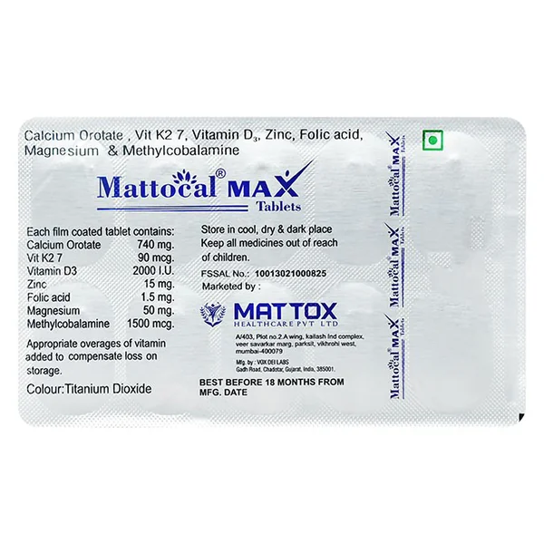 Mattocal Max Tablet 10's, Pack of 10