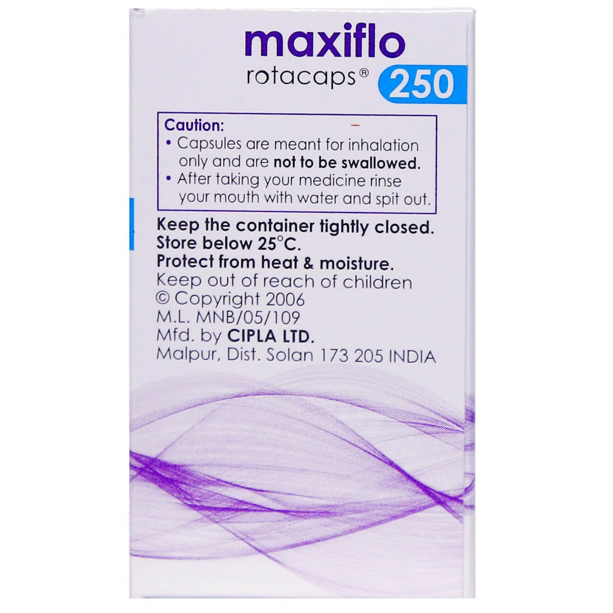Maxiflo 250 Rotacaps 30's, Pack of 1 CAPSULE Maxiflo 250 Rotacaps 30's, Pack of 1 CAPSULE