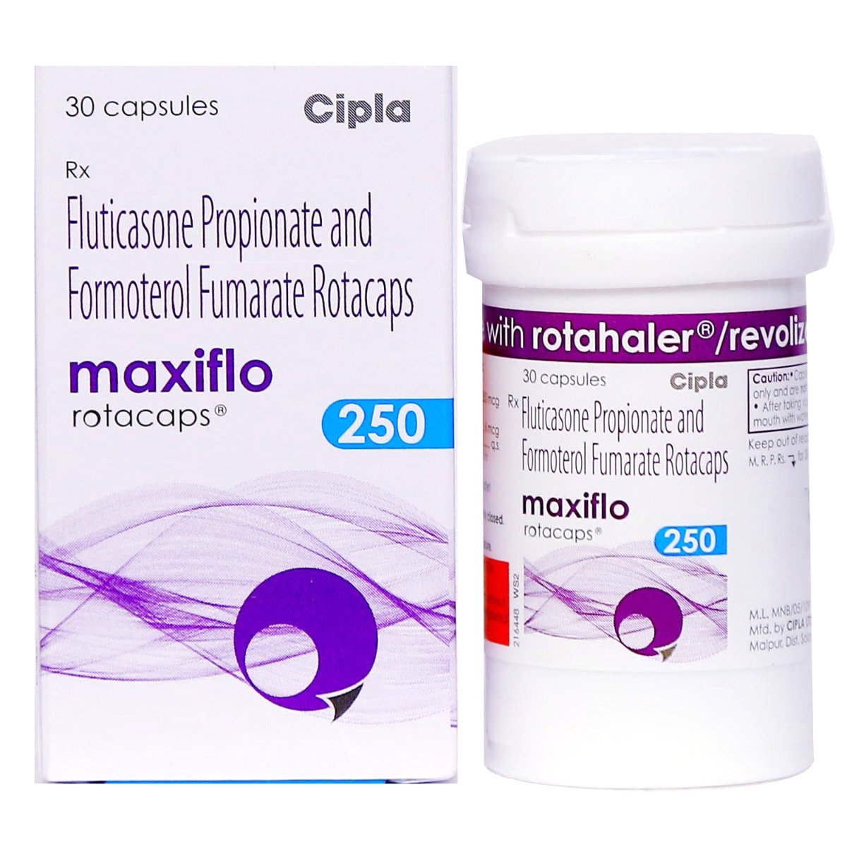Maxiflo 250 Rotacaps 30's, Pack of 1 CAPSULE Maxiflo 250 Rotacaps 30's, Pack of 1 CAPSULE