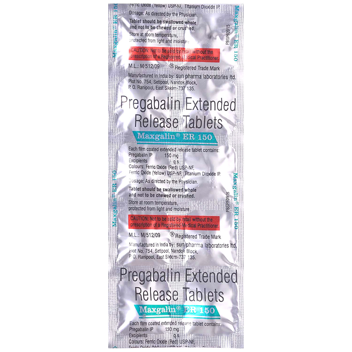 Maxgalin ER 150 Tablet 10's, Pack of 10 TABLETS Maxgalin ER 150 Tablet 10's, Pack of 10 TABLETS