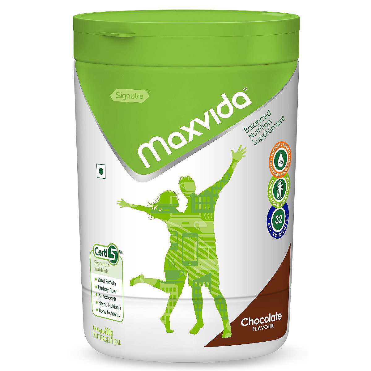 Maxvida Chocolate Flavour Powder 400 gm, Pack of 1 Maxvida Chocolate Flavour Powder 400 gm, Pack of 1