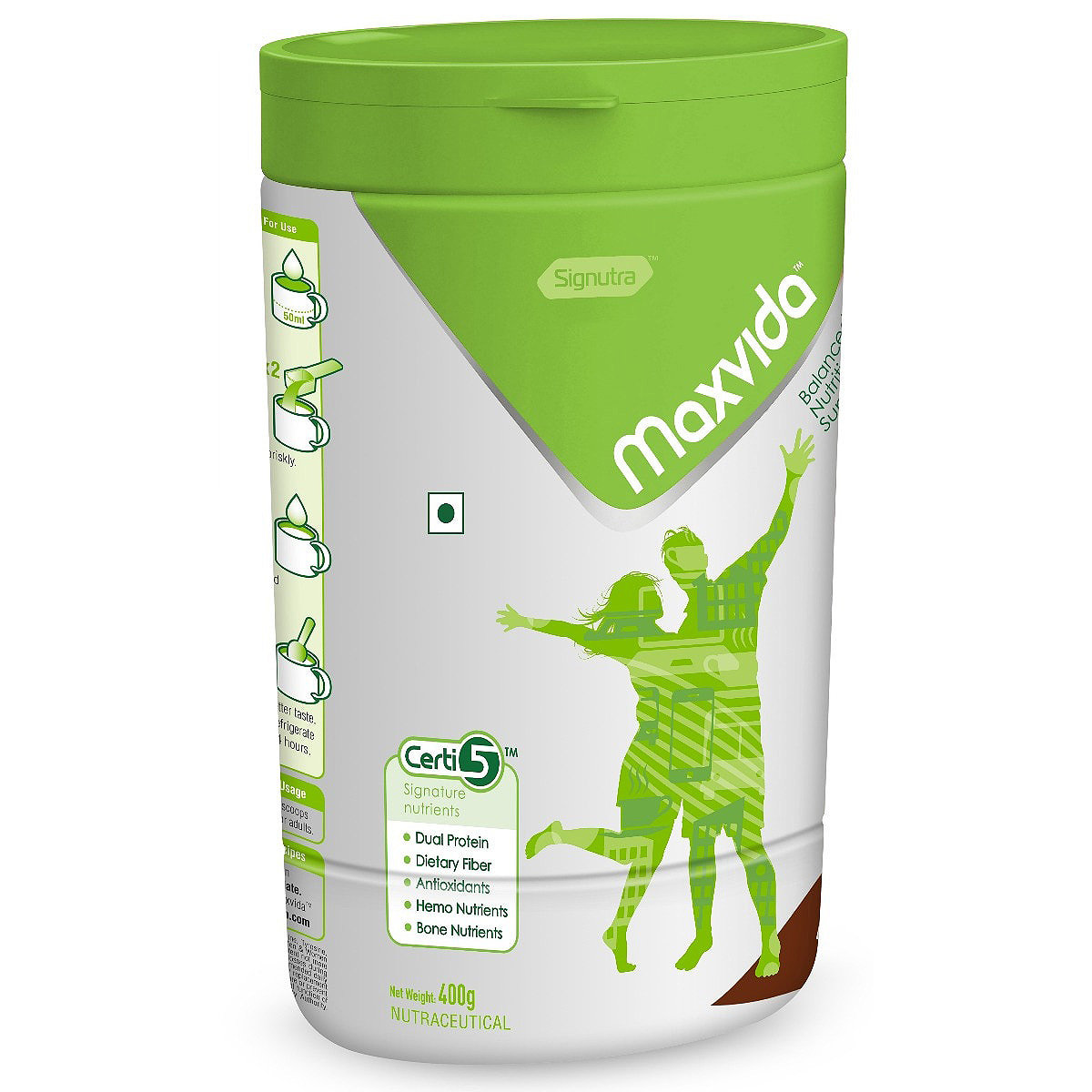 Maxvida Chocolate Flavour Powder 400 gm, Pack of 1 Maxvida Chocolate Flavour Powder 400 gm, Pack of 1