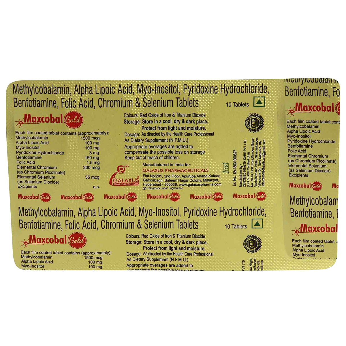 Maxcobal Gold Tablet 10's, Pack of 10 Maxcobal Gold Tablet 10's, Pack of 10