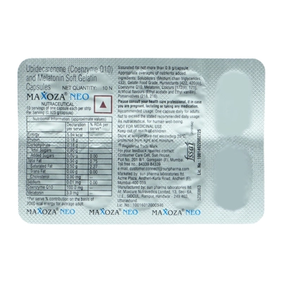 Maxoza Neo Soft Gelatin Capsule 10's, Pack of 10 CAPSULES