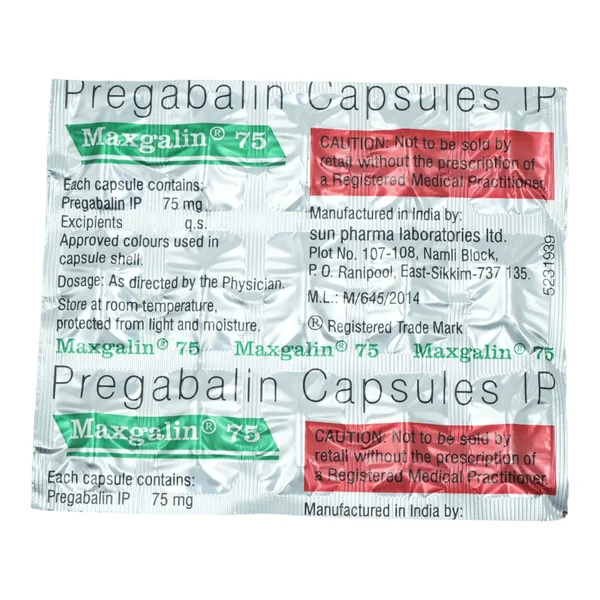 Maxgalin 75 Capsule 15's