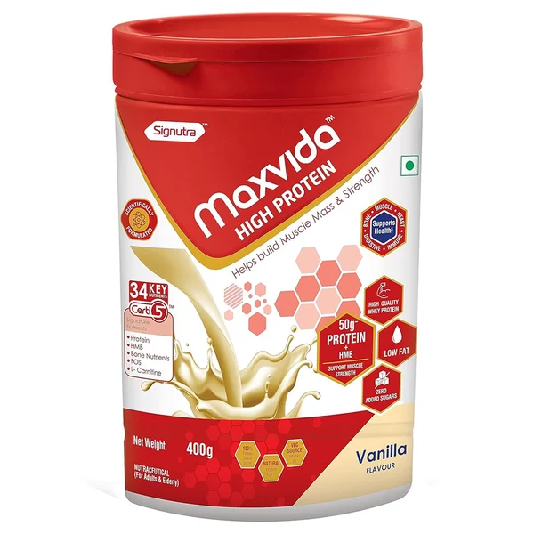 Maxvida High Protein Vanilla Flavour Powder 400 gm