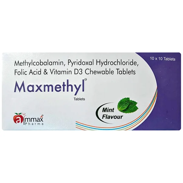 Maxmethyl Mint Flavour Chewable Tablet 10's