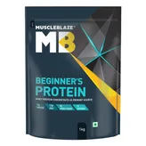 MuscleBlaze Beginner's Whey Protein Concentrate Chocolate Flavour Powder, 1 kg, Pack of 1