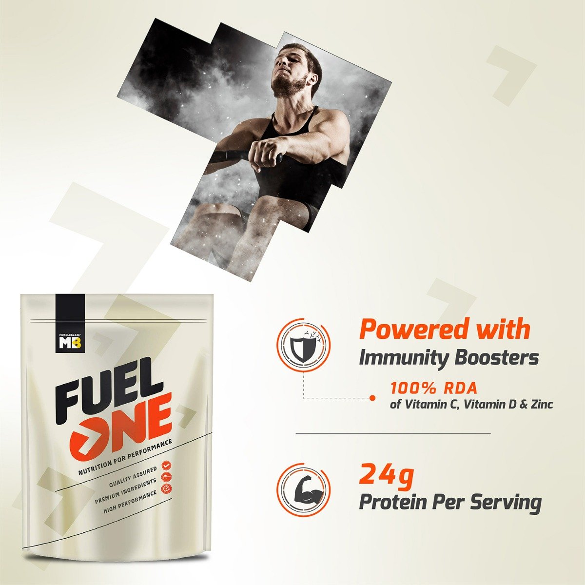 MuscleBlaze Fuel One Whey Protein Chocolate Flavour Powder, 1 kg, Pack of 1 MuscleBlaze Fuel One Whey Protein Chocolate Flavour Powder, 1 kg, Pack of 1