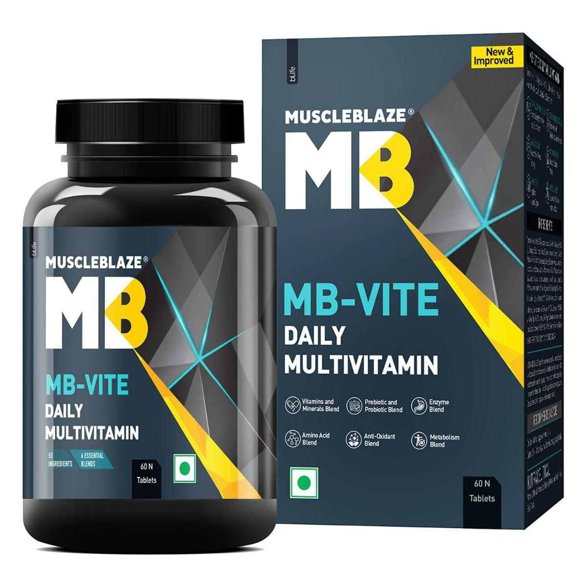 Buy MuscleBlaze MB-VITE Daily Multivitamin, 60 tablets Online