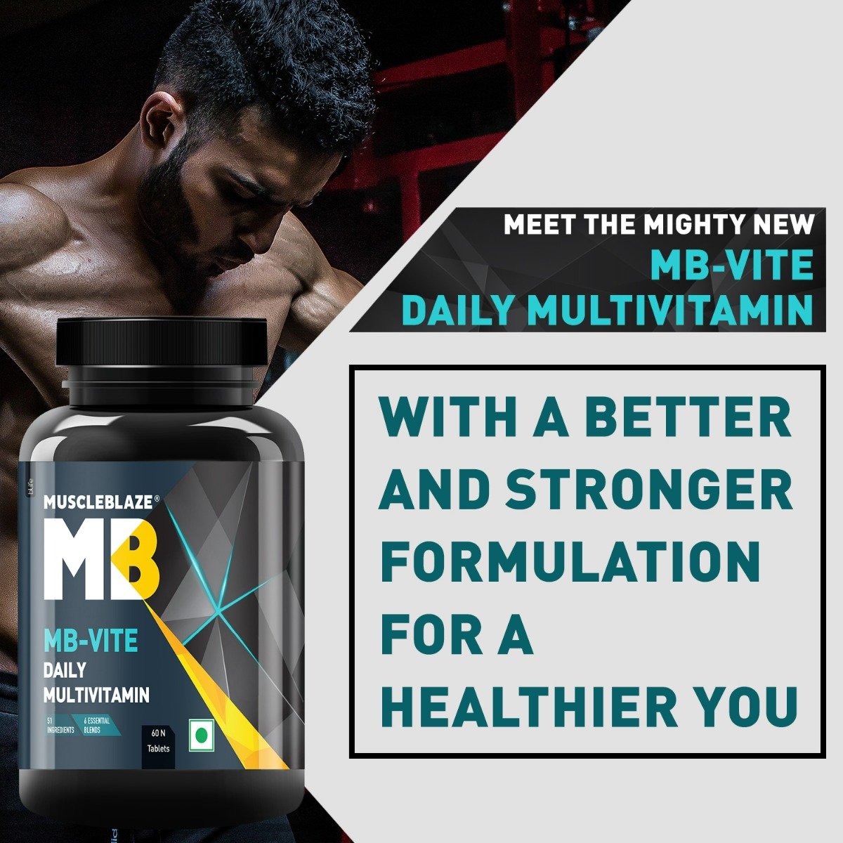 MuscleBlaze MB-VITE Daily Multivitamin, 60 tablets, Pack of 1 MuscleBlaze MB-VITE Daily Multivitamin, 60 tablets, Pack of 1