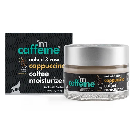 Mcaffeine Cappuccino Coffee Moisturizer Cream 50 ml | Coffee, Almond Oil, Caffiene & Vitamin E | For Lightweight Moisturization | Smooths & Tones Skin | For All Skin Type