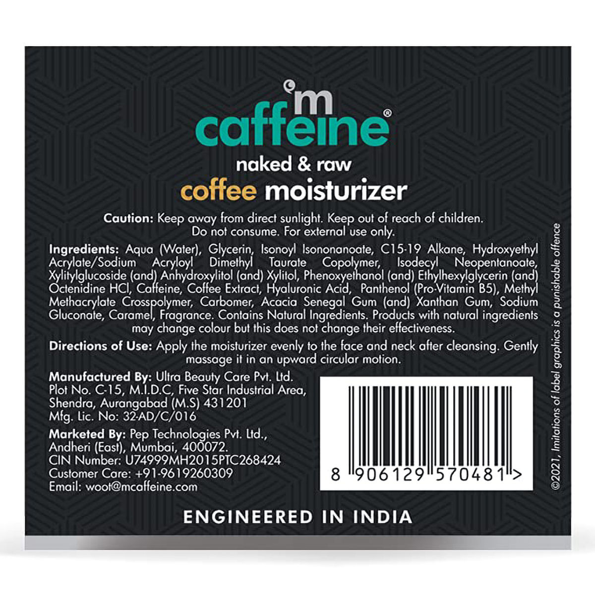 Mcaffeine Naked Raw Coffee Moisturizer Ml Price Uses Side Effects Composition Apollo