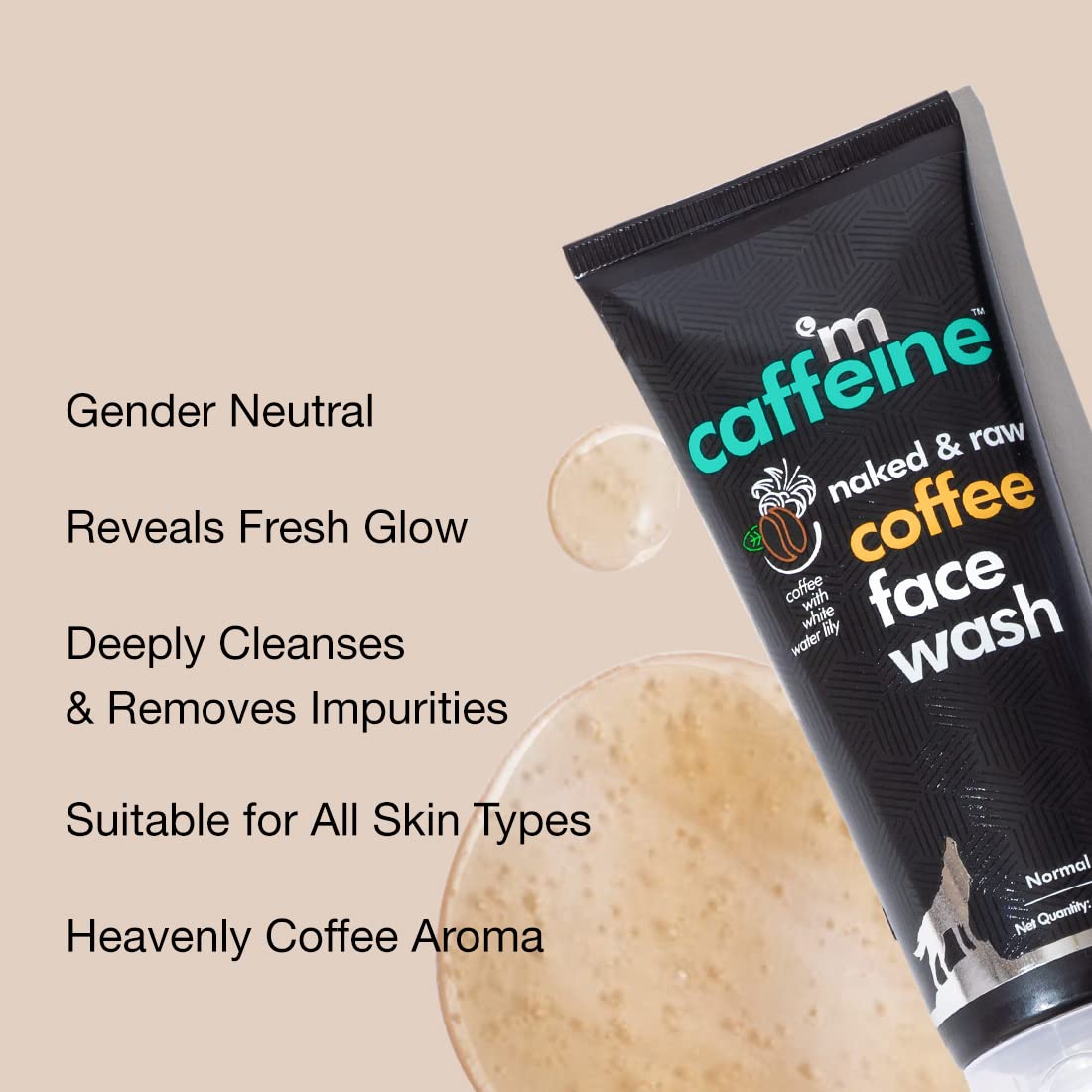 Mcaffeine Naked & Raw Coffee Face Wash 75 ml | Coffee With White Water Lilly | Removes Oil, Tan & Dirt | Deeply Cleanses Skin | Hydrates Skin | Suitable For Both Men & Women |For Normal To Oily Skin, Pack of 1 Mcaffeine Naked & Raw Coffee Face Wash 75 ml | Coffee With White Water Lilly | Removes Oil, Tan & Dirt | Deeply Cleanses Skin | Hydrates Skin | Suitable For Both Men & Women |For Normal To Oily Skin, Pack of 1