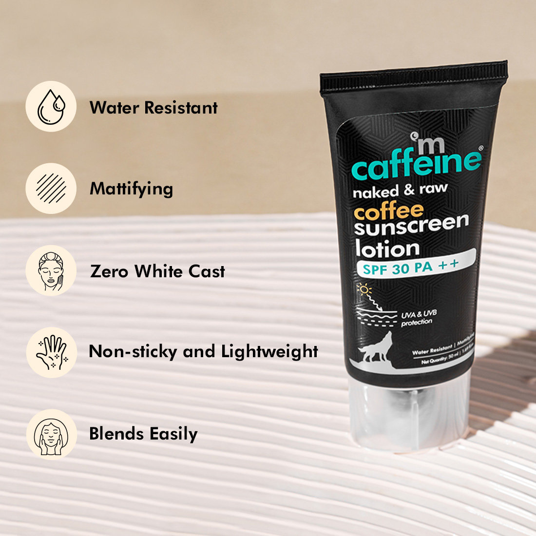 Mcaffeine Coffee SPF 30 PA++ Sunscreen Lotion, 50 ml, Pack of 1 Mcaffeine Coffee SPF 30 PA++ Sunscreen Lotion, 50 ml, Pack of 1