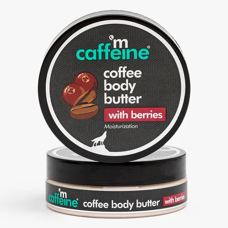 Mcaffeine Coffee Body Butter with Berries 100 gm | Coffee & Berries | Deep Moisturization | Nourishes Dry Skin | For All Skin Type