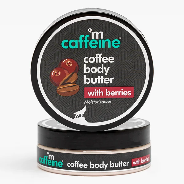 Mcaffeine Coffee Body Butter with Berries 100 gm | Coffee &amp; Berries | Deep Moisturization | Nourishes Dry Skin | For All Skin Type, Pack of 1