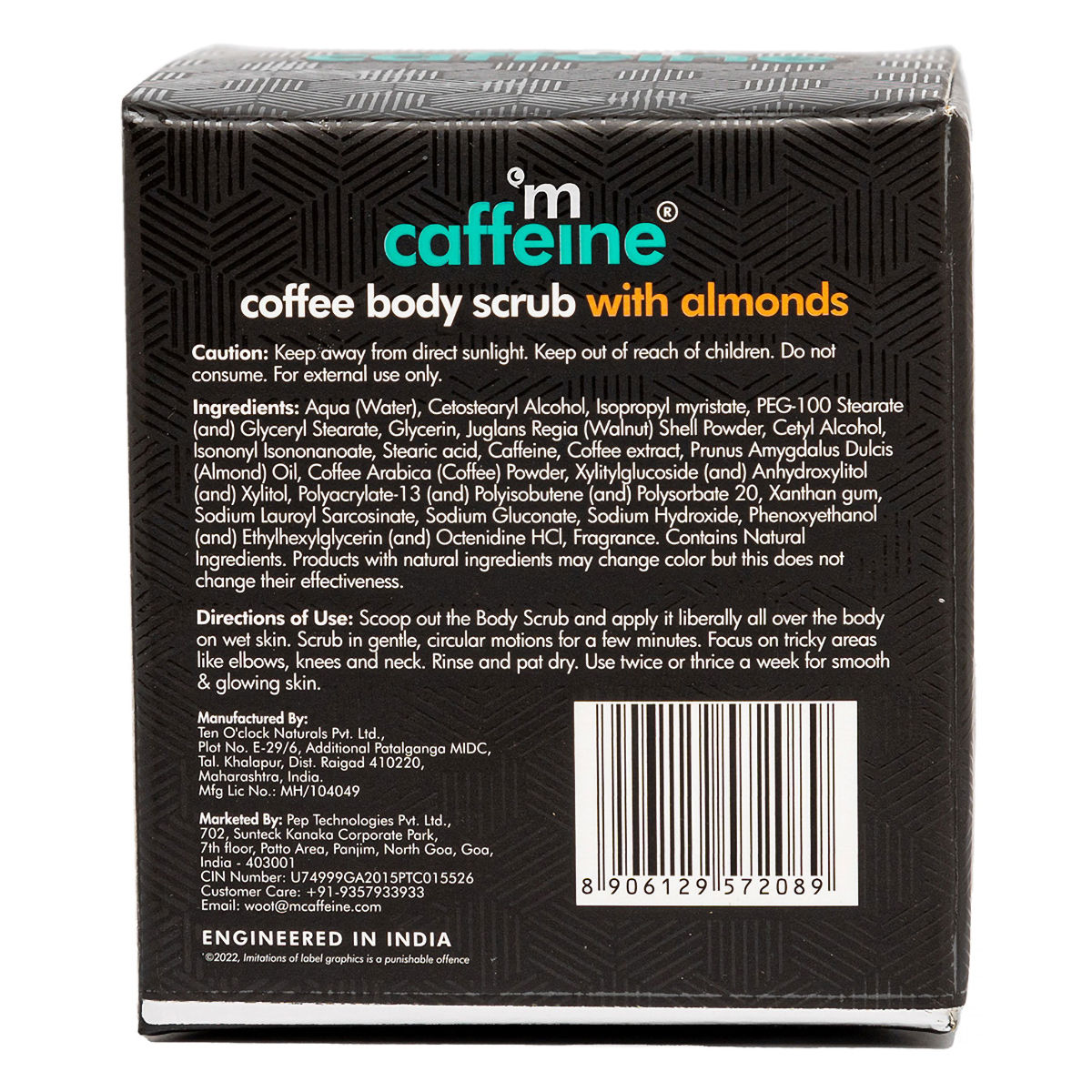 Mcaffeine Coffee Body Scrub with Almonds, 200 gm Price, Uses, Side