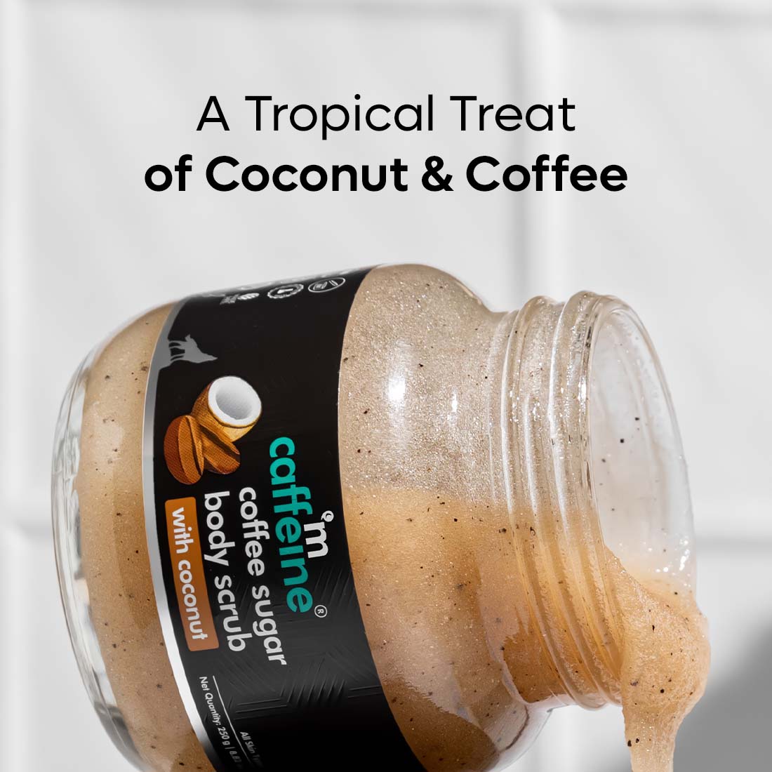 Mcaffeine Coffee Sugar Body Scrub with Coconut 250 gm | Coconut & Coffee | Gently Exfoliates & Smoothes Skin | Reduces Dead Skin, Tan & Scars | Gives Even Toned & Glowing Skin | For All Skin Type, Pack of 1 Mcaffeine Coffee Sugar Body Scrub with Coconut 250 gm | Coconut & Coffee | Gently Exfoliates & Smoothes Skin | Reduces Dead Skin, Tan & Scars | Gives Even Toned & Glowing Skin | For All Skin Type, Pack of 1