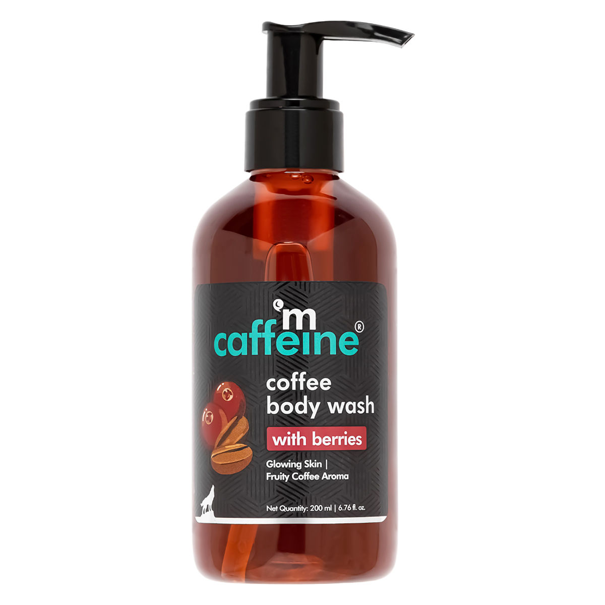 mCaffeine Coffee Body Wash with Berries 200 ml Enriched With Coffee