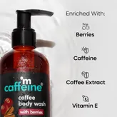 mCaffeine Coffee Body Wash with Berries, 200 ml, Pack of 1