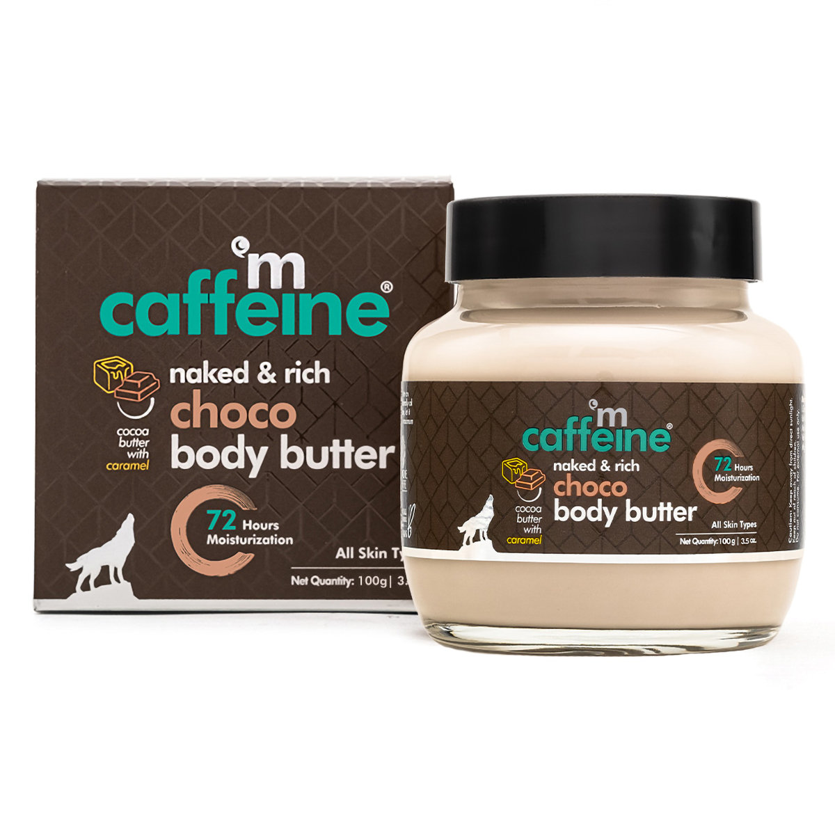 Mcaffeine Naked & Rich Choco Body Butter 100 gm | Cocoa Butter, Shea Butter, Caffiene, Argan Oil With Caramel | 72hrs Of Moisturisation | Reduces Stretch Marks | Heals Dry Skin | Non Sticky Formula | For All Skin Type, Pack of 1 Mcaffeine Naked & Rich Choco Body Butter 100 gm | Cocoa Butter, Shea Butter, Caffiene, Argan Oil With Caramel | 72hrs Of Moisturisation | Reduces Stretch Marks | Heals Dry Skin | Non Sticky Formula | For All Skin Type, Pack of 1